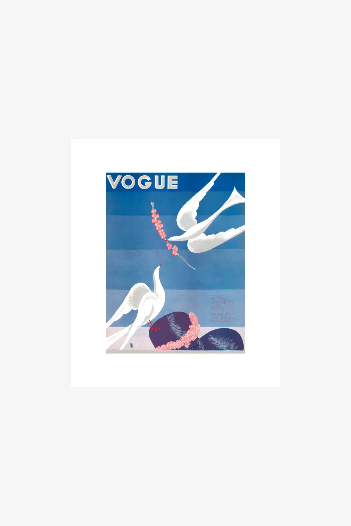 Vogue 1933 E.G Benito White Doves Cover Print - Image 4