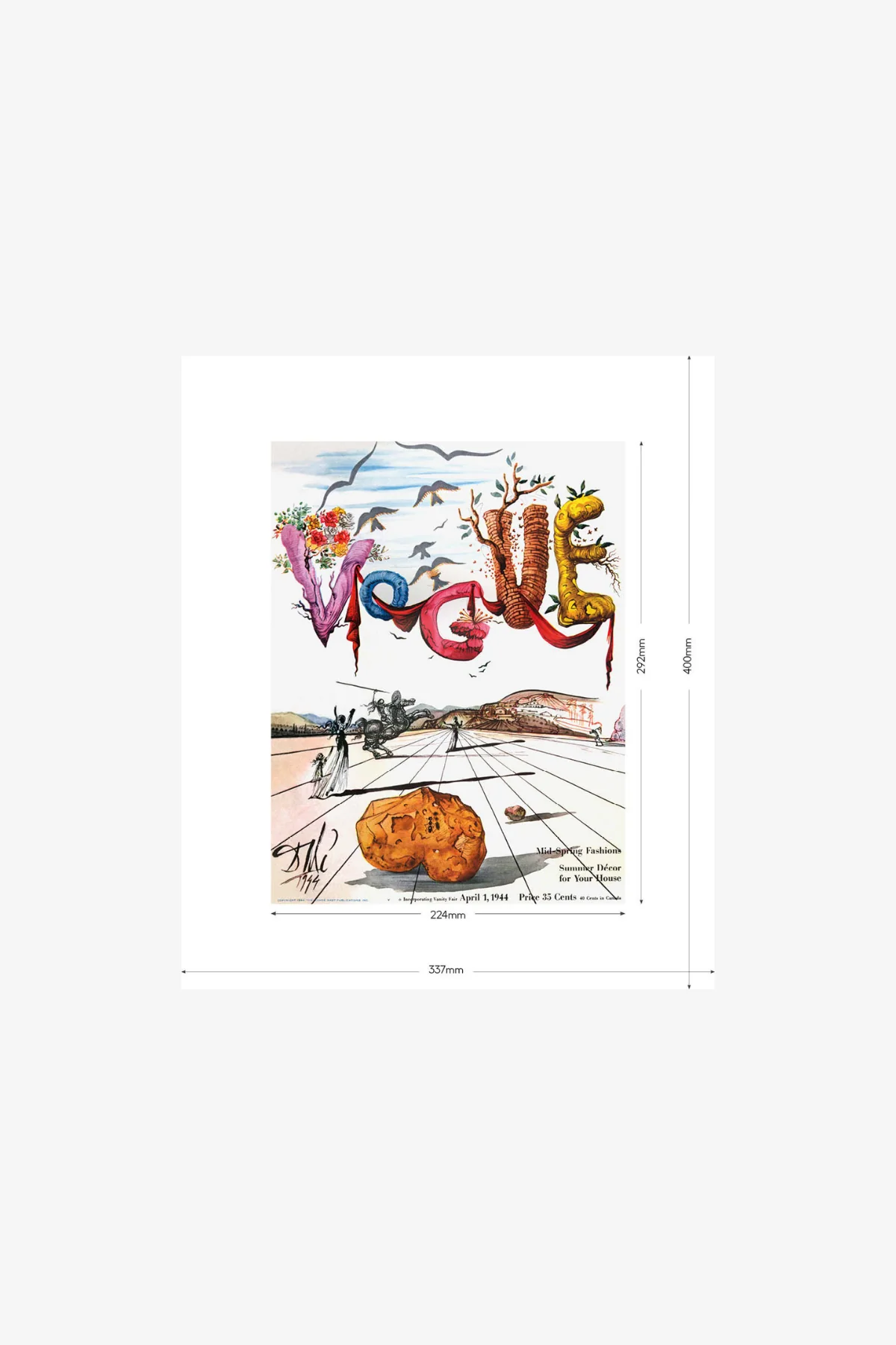 Vogue 1944 S. Dalí Spring Cover Print - Image 4