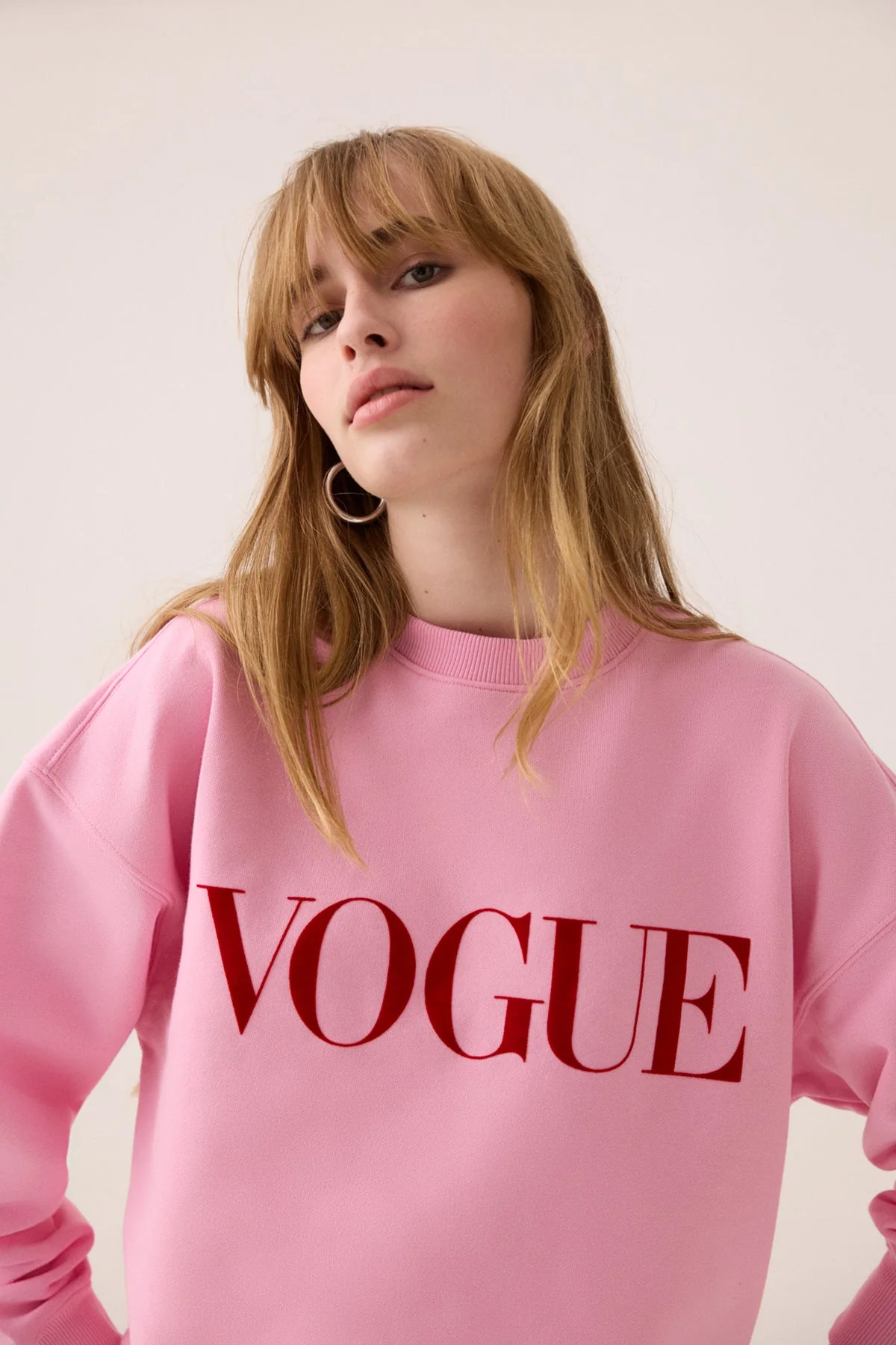 VOGUE Sweatshirt | Hot Pink Red Velvet - Image 3